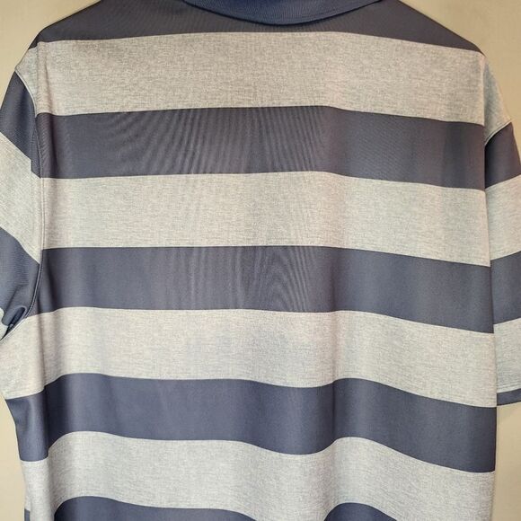 NIKE GOLF Men's Dri-Fit Standard Fit Polo Shirt Size XL Gray Blue Striped - Picture 5 of 9